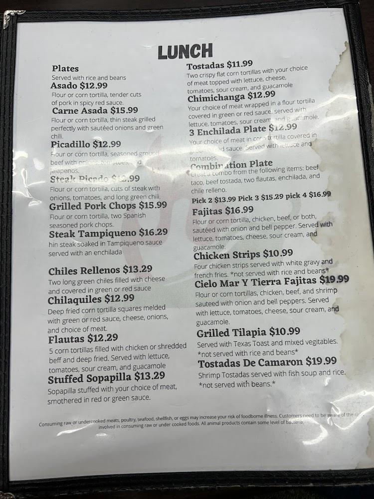 Geli's Cafe Menu image 1
